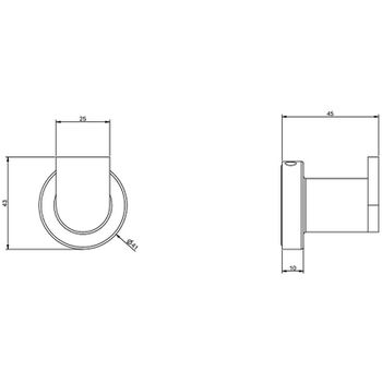 Крючок Gessi Emporio Accessories 38921#031 Хром — фото 2, Крючки для полотенец