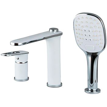 Смеситель на борт ванны Frap H49 F1149 Белый Хром — фото 1, Смесители на борт ванны