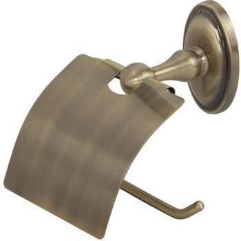 Держатель туалетной бумаги Veragio Bonjour VR.BNR-7881.BR с крышкой Бронза — фото 1, Держатели туалетной бумаги