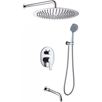 Душевая система Berges Ventas 3R 073007 Хром сильвер — фото 1, Встраиваемые душевые комплекты