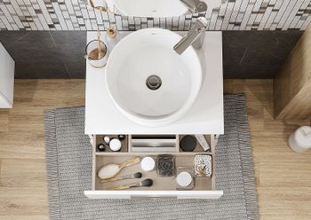 Тумба под раковину Roca Victoria 60 A857468806 подвесная Белый глянец — фото 17, Тумбы под раковину