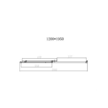 Душевая дверь Vincea Slim-N 120 VDS-4SN120CLB профиль Черный стекло прозрачное — фото 6, Раздвижные душевые двери