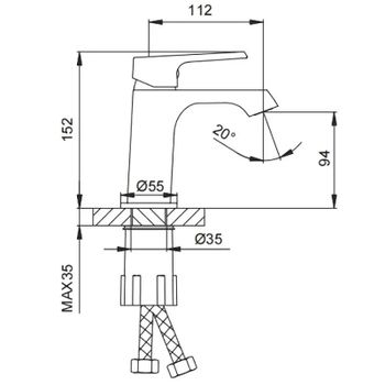Смеситель для раковины Frap H71 F1071 Хром — фото 9, Смесители для раковины