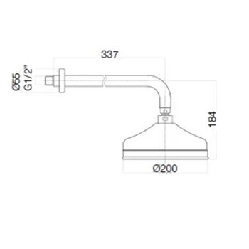 Верхний душ Webert AC0015065 Бронза — фото 2, Верхние души