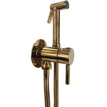 Гигиенический душ со смесителем Paffoni Tweet Round ZDUP110HG Золото — фото 1, Гигиенические души