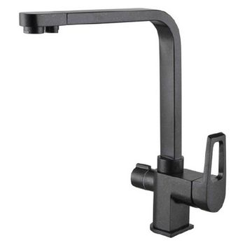 Смеситель для кухни ZorG Clean Water ZR 334 YF-BLACK Чёрный — фото 1, Смесители для кухни