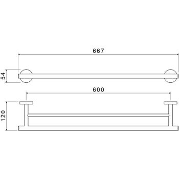 Товар: Полотенцедержатель Aquatek Оберон AQ4230MB двойной Черный матовый - фото 2 Полотенцедержатель Aquatek Оберон AQ4230MB двойной Черный матовый — фото 2, Полотенцедержатели