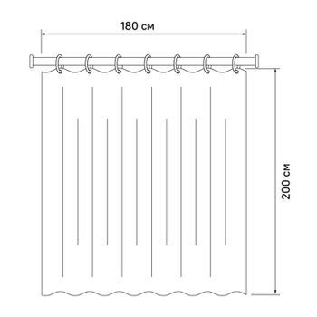 Штора для ванны Iddis Base 180х200 BR01P18i11 Голубая — фото 9, Шторы для ванной
