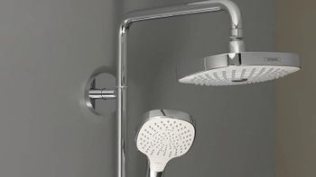 Душевая система Hansgrohe Croma Select E 27258400 Хром Белая — фото 4, Душевые стойки
