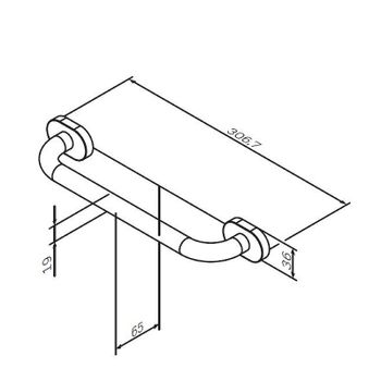 Товар: Поручень для ванной AM.PM Sense L A7432500 Хром - фото 8 Поручень для ванной AM.PM Sense L A7432500 Хром — фото 8, Поручни для ванной