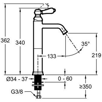 Товар: Смеситель для раковины Jacob Delafon Louise E24361-CP Хром - фото 4 Смеситель для раковины Jacob Delafon Louise E24361-CP Хром — фото 4, Смесители для раковины