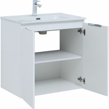 Тумба под раковину Aquanet Алвита New 70 303905 подвесная Белая матовая — фото 6, Тумбы под раковину