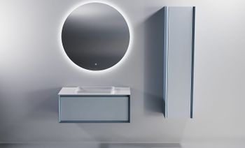 Тумба под раковину Astra Form Фрейм 80 03330005 подвесная Белая — фото 2, Тумбы под раковину