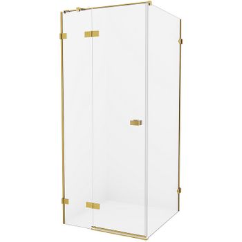 Душевой уголок New Trendy Avexa Gold 120х70 L EXK-1764 профиль Брашированное золото стекло прозрачное — фото 1, Прямоугольные душевые уголки