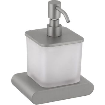 Дозатор для жидкого мыла Remer Lounge LN13NPO Никель матовый брашированный — фото 1, Дозаторы