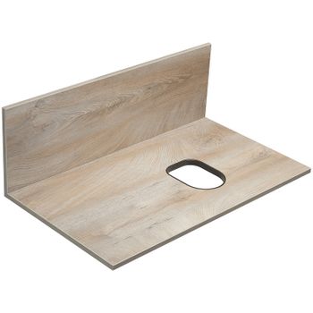 Столешница под раковину Aquaton Мишель 80 1A277003MIX40 с панелью Дуб эндгрейн — фото 1, Столешницы под раковину