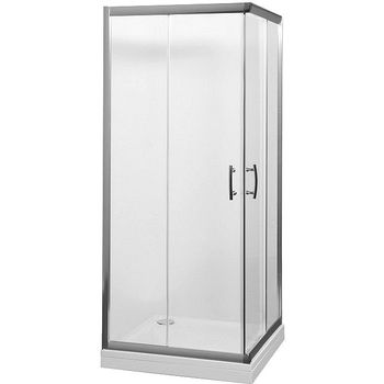 Душевой уголок Aquanet Alfa Cube NAA1142 100x100 00185041 профиль Хром стекло прозрачное — фото 1, Квадратные душевые уголки