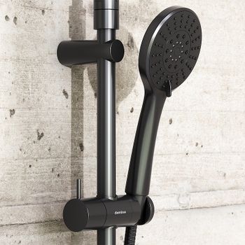 Душевая система Damixa Jupiter 977730300 Черная матовая — фото 8, Душевые стойки