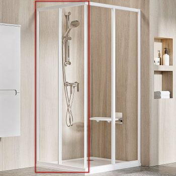 Душевая дверь Ravak Supernova SRV2-90 195 S 14V701O2Z1 профиль Белый стекло Transparent — фото 1, Раздвижные душевые двери