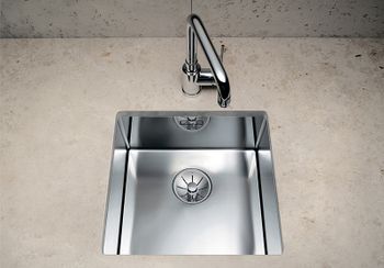 Кухонная мойка Blanco Claron 400-U 521573 Нержавеющая сталь с зеркальной полировкой — фото 2, Кухонные мойки