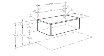 Тумба Aquaton Сакура 80 1A236603SKW80 подвесная Ольха наварра Белый глянец — фото 5, Комоды и тумбы для ванной комнаты