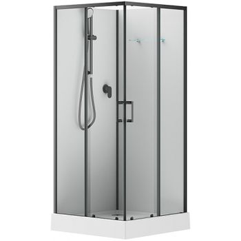 Душевая кабина Aquanet Passion EVO S Black 90х90 282009 без гидромассажа — фото 1, Душевые кабины