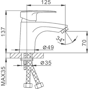 Смеситель для раковины Frap H701 F10701-B Хром — фото 4, Смесители для раковины