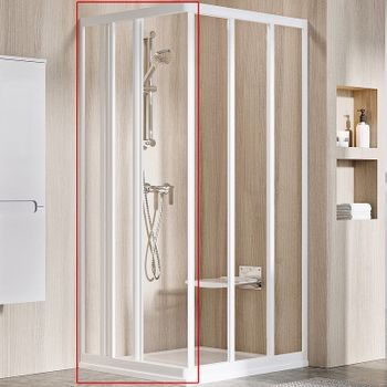 Душевая дверь Ravak Supernova ASRV3-90 S 15V70102Z1 профиль Белый стекло Transparent — фото 1, Раздвижные душевые двери