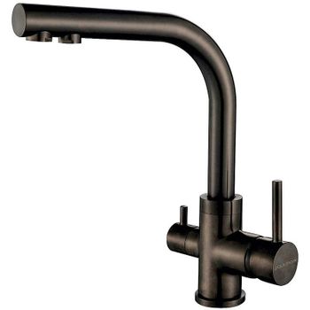 Смеситель для кухни Paulmark Essen Es213011-GM Вороненая сталь — фото 1, Смесители для кухни