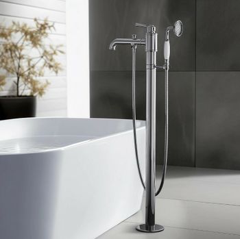 Смеситель для ванны Aquatek Классик AQ1545CR Хром — фото 5, Смесители напольные