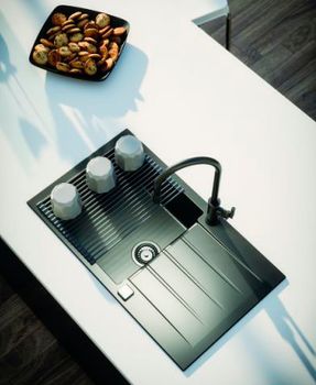 Кухонная мойка Alveus Granital Cadit 40 Carbon G91 860x500 1132031 Угольная — фото 6, Кухонные мойки