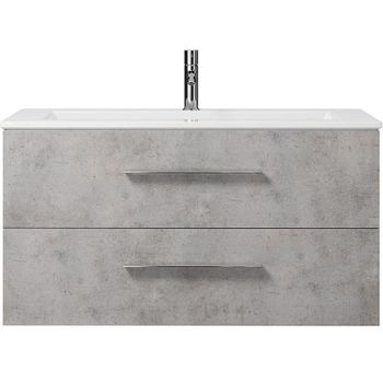 Тумба под раковину Creto Ares 100 10-1105B подвесная Серый Бетон — фото 1, Тумбы под раковину