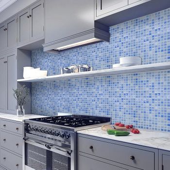 Стеклянная мозаика Natural Steppa STP-BL018 31,5x31,5 см — фото 7, Мозаика