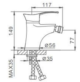 Смеситель для биде Frap H01 F5001 Хром — фото 12, Смесители для биде