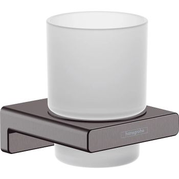 Стакан для зубных щеток Hansgrohe AddStoris 41749340 Шлифованный черный хром — фото 1, Стаканы для зубных щеток