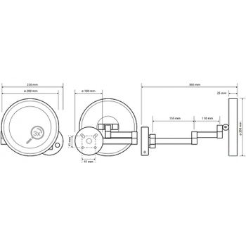 Косметическое зеркало Bemeta 116101142 Хром — фото 2, Косметические зеркала
