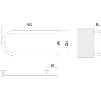 Электрический полотенцесушитель Terminus П-образный 600x200 4620768883941 Хром — фото 3, Электрические полотенцесушители