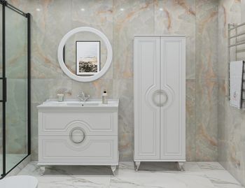 Тумба под раковину Caprigo Valletta 100 35319-SF027 Белая матовая — фото 4, Тумбы под раковину