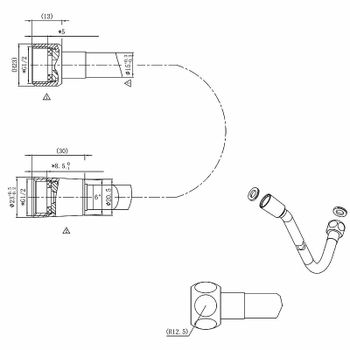 Комплект верхнего и ручного душа Vincea Inspire VSHH-3I2AHGM Вороненая сталь — фото 12, Встраиваемые душевые комплекты