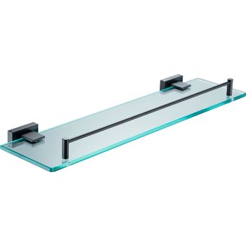 Стеклянная полка Belz B903 B90307 Черная матовая — фото 1, Полки для ванной и душа