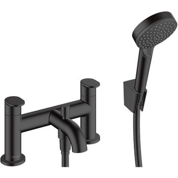 Смеситель на борт ванны Hansgrohe Vernis Blend 71461670 Черный матовый — фото 1, Смесители на борт ванны