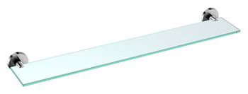 Стеклянная полка Nofer Niza 16856.S сатин, матовая/прозрачное стекло — фото 1, Полки для ванной и душа