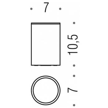 Стакан для зубных щеток Colombo Design Plus W4941.GM Графит матовый — фото 2, Стаканы для зубных щеток