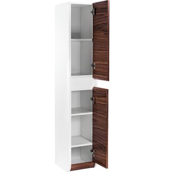 Шкаф пенал Veedi Vision 35 VSN000P-R подвесной Дуб орех Белый — фото 4, Пеналы для ванной комнаты