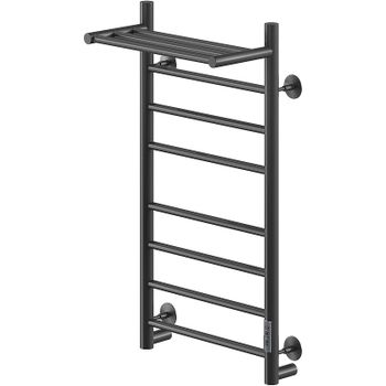 Электрический полотенцесушитель Ника Way-2 80/40 U с полкой Черный матовый — фото 1, Электрические полотенцесушители