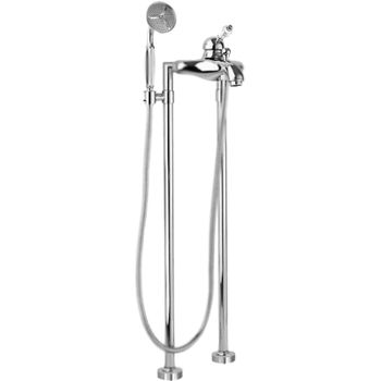 Смеситель для ванны Cezares Vintage VINTAGE-VDPM прозрачная ручка Хром — фото 1, Смесители напольные