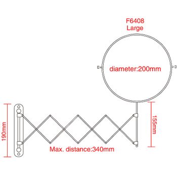 Косметическое зеркало Frap F6408 с увеличением Хром — фото 12, Косметические зеркала