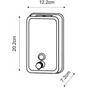 Диспенсер жидкого мыла WasserKRAFT K-10099 Хром матовый — фото 4, Диспенсеры для жидкого мыла