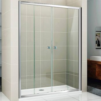 Душевая дверь Cezares Pratico 200 PRATICO-BF-2-200-C-Cr профиль Хром стекло прозрачное — фото 1, Раздвижные душевые двери