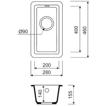 Кухонная мойка Iddis Tanto 26 TU1W261i87 Белая — фото 2, Кухонные мойки